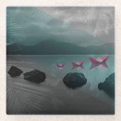 石 ガラスコースター (正面)