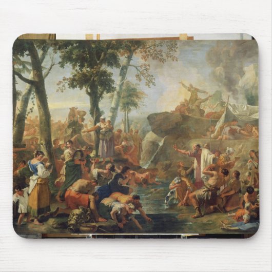 石(キャンバスの油)からのモーゼのスケッチ水 マウスパッド (正面)