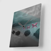 石 スクエア壁時計 (傾斜)