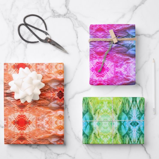 石 |タイルパターン |フィル数々のター | ラッピングペーパーシート (正面)