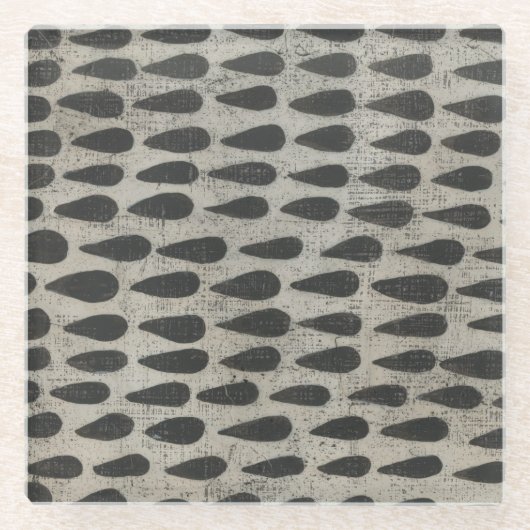 石 – ドロップ ガラスコースター (正面)