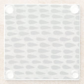 石 – ドロップ ガラスコースター (裏面)