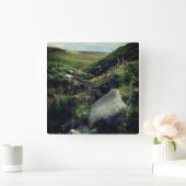 石、丘の中腹 スクエア壁時計 (ホーム)