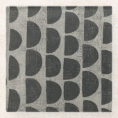 石 – 半円 ガラスコースター (正面)