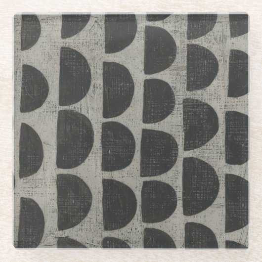 石 – 半円 ガラスコースター (正面)