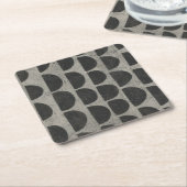 石-半円 スクエアペーパーコースター (アングル)