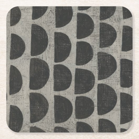 石-半円 スクエアペーパーコースター (正面)