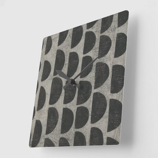 石 – 半円 スクエア壁時計 (傾斜)