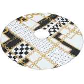 石、大切金ゴールドチェーン、シームレスなパターン。 ブラッシュドポリエステルツリースカート (アングル)