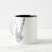 石、平和 ツートーンマグカップ (正面左)