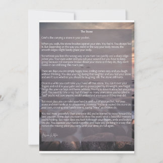 石、悲しみと損失についての詩 シーズンカード
