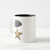 石 + 星のイメージ ツートーンマグカップ (正面左)