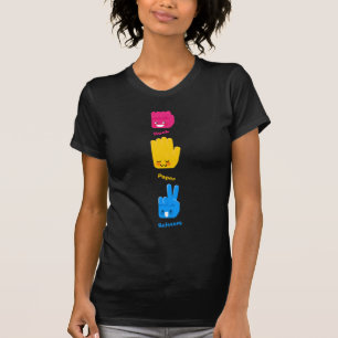 石、紙は、ゲームのTシャツを切ります Tシャツ