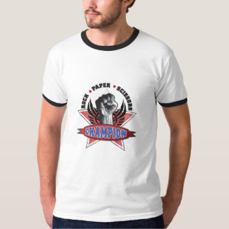 石、紙は、チャンピオンを切ります Tシャツ