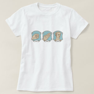 石、紙、シーザーのおもしろいな単語のしゃれ Tシャツ