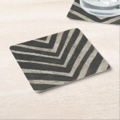 石 – 線分 スクエアペーパーコースター (アングル)