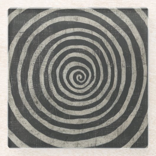 石 – 緩和曲線 ガラスコースター (正面)