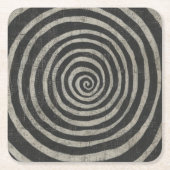 石 – 緩和曲線 スクエアペーパーコースター (正面)