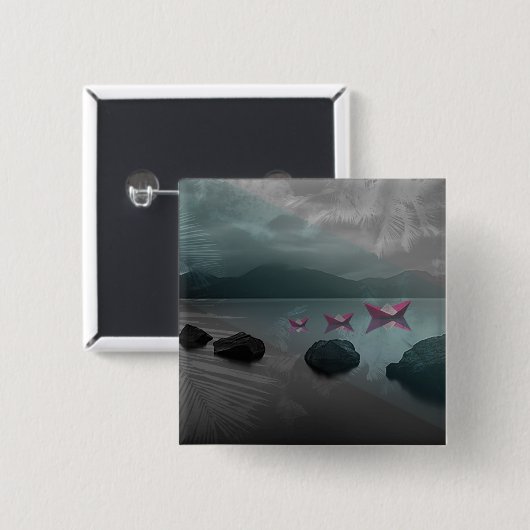 石 缶バッジ (正面&裏面)