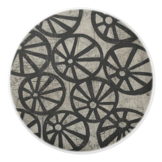 石 – 車輪 セラミックノブ (正面)