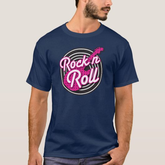 石Nロールロカビリーの記録デザイン Tシャツ (正面)