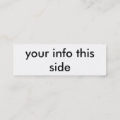 砂および海の人魚の細い名刺 スキニー名刺 (裏面)