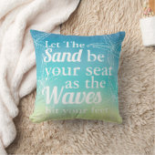 砂がグラデーションなあなたの座席ビーチのヒトデがあるようにして下さい クッション (ブランケット)