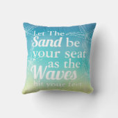 砂がグラデーションなあなたの座席ビーチのヒトデがあるようにして下さい クッション (裏面)