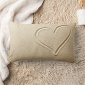 砂で描かれるハート ランバークッション (ブランケット)