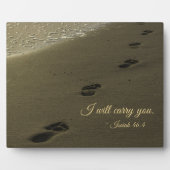 砂で足運跡をつけよう フォトプラーク (正面)