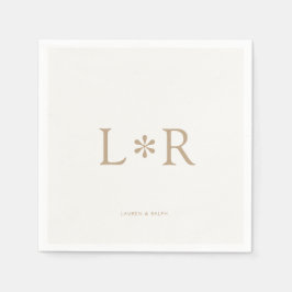 砂とアイボリー | スタイリッシュモダン スタンダードカクテルナプキン