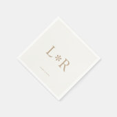 砂とアイボリー | スタイリッシュモダン スタンダードカクテルナプキン (角)