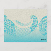 砂とアクアのテーブ結婚ル番号の海辺 ポストカード (裏面)