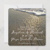 砂とサーフビーチ目的地の結婚式 セーブザデート (正面)