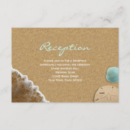 砂とシェルビーチ披露宴情報カード エンクロージャーカード
