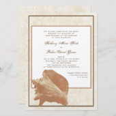 砂とシェル海ショア結婚ズ 招待状 (正面/裏面)