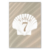 砂とシーシェル結婚タンのテーブル番号カード テーブルナンバー (裏面)