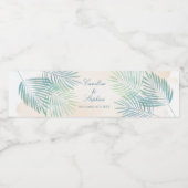 砂とパームビーチのウェディング ペットボトルラベル (シングルラベル)