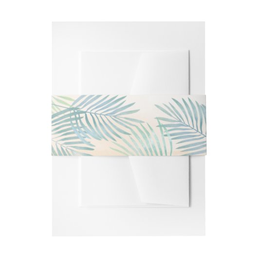 砂とパームビーチのウェディング 招待状ベリーバンド (正面例)