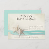 砂とヒトデのアクアリボン応答 出欠カード (正面/裏面)