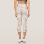 砂とヒトデの自然のニュートラル色 カプリレギンス (裏面)