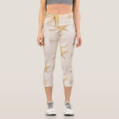 砂とヒトデの自然のニュートラル色 カプリレギンス (正面)