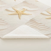 砂とヒトデの自然のニュートラル色 シェルパブランケット (3/4)