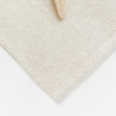 砂とヒトデの自然のニュートラル色 フリースブランケット (角)