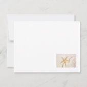 砂とヒトデの自然のニュートラル色 出欠カード (裏面)