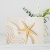 砂とヒトデの自然のニュートラル色 招待状 (スタンド正面)