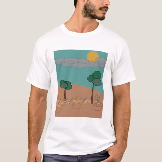 砂と塵の嵐と闘う Tシャツ (正面)