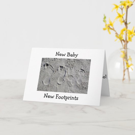 砂と新生児 カード (黄色い花)