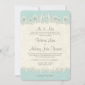 砂と星の貝殻ガーランド ウェディング 招待状 (正面)