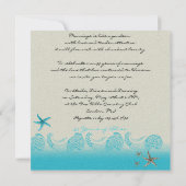 砂と水のブルー 記念日招待状 ビーチデザイン 招待状 (裏面)